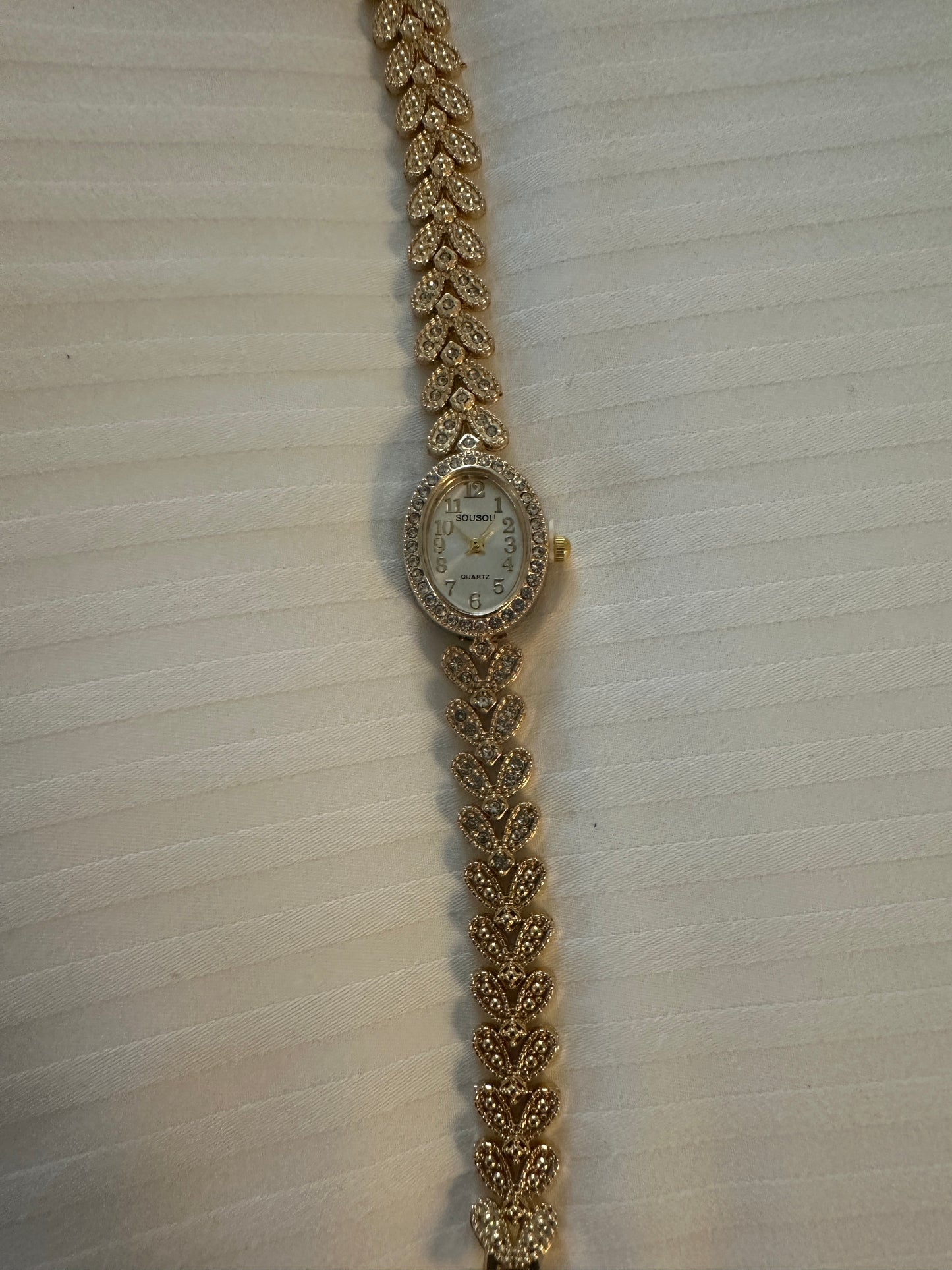 Gold strap watch