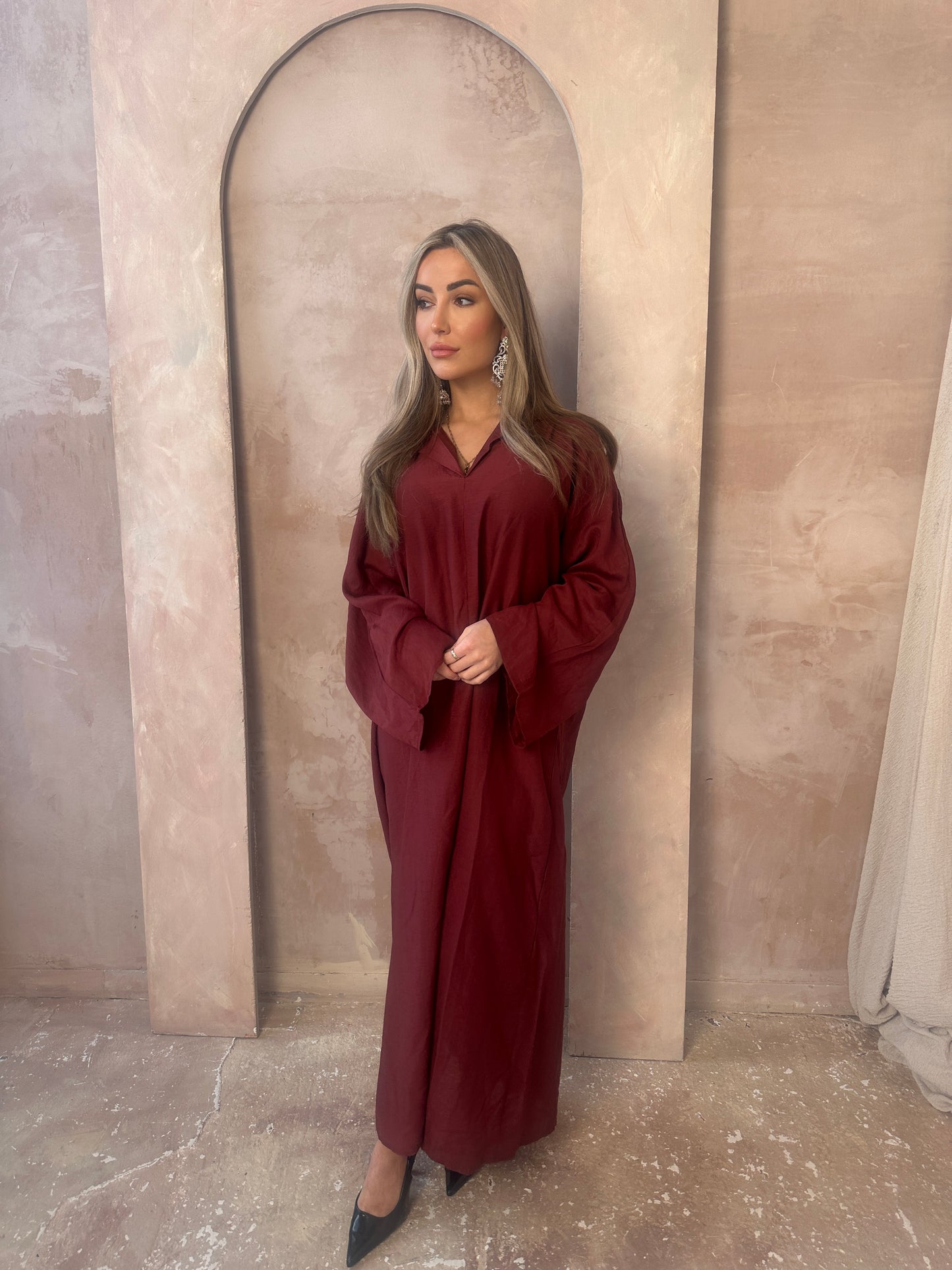 LANA burgundy kaftan