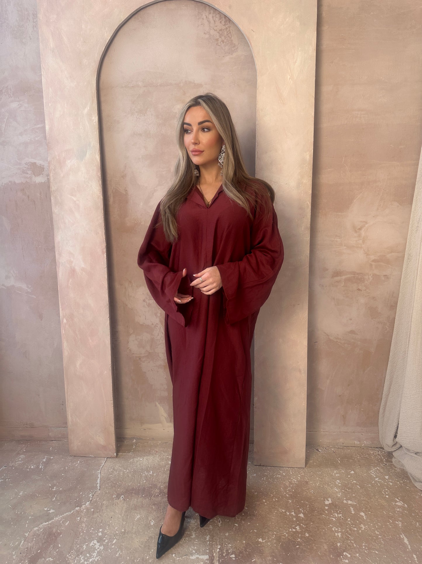 LANA burgundy kaftan