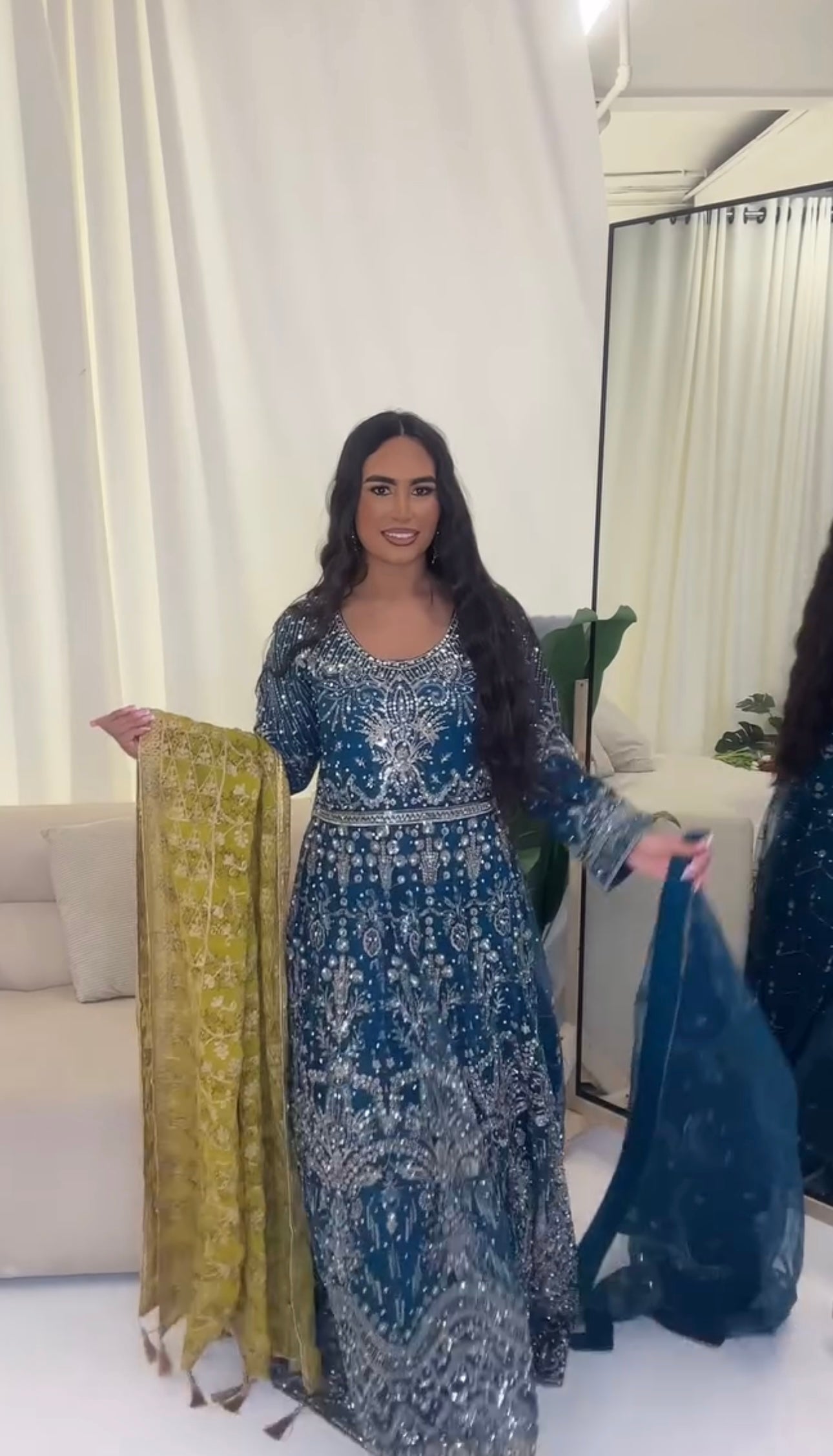 LIANA teal blue gown style