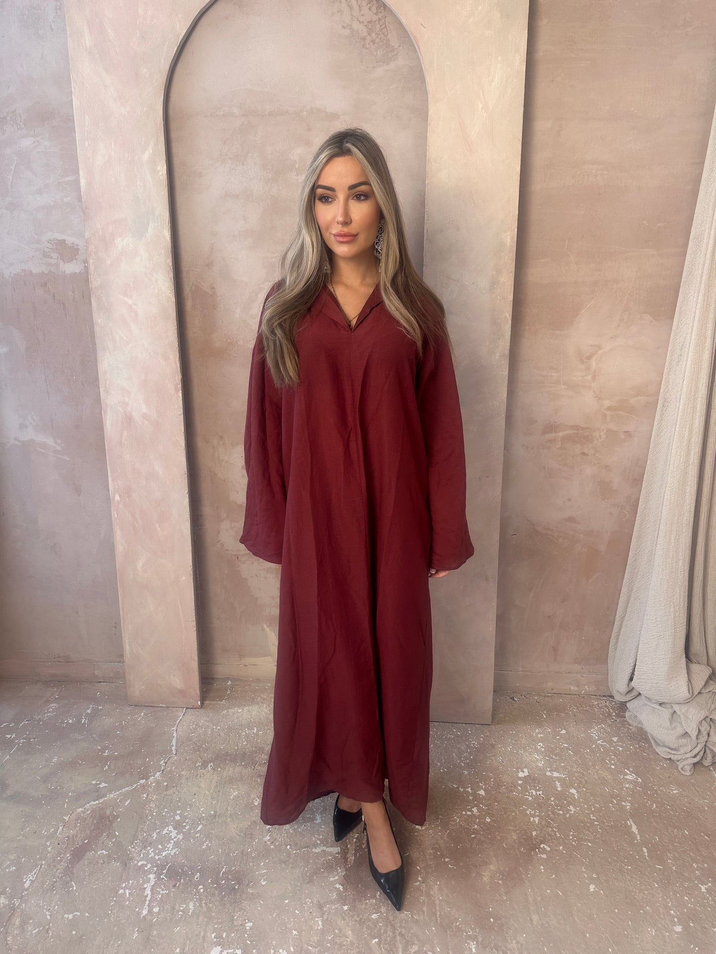 LANA burgundy kaftan