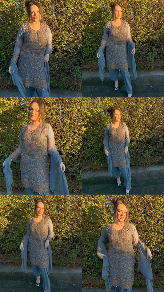 ARIA grey and bronze gold style