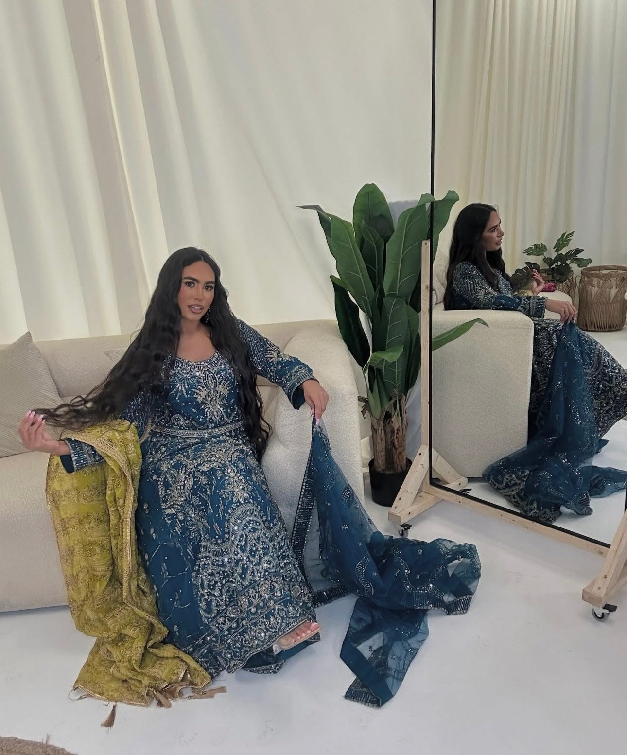 LIANA teal blue gown style