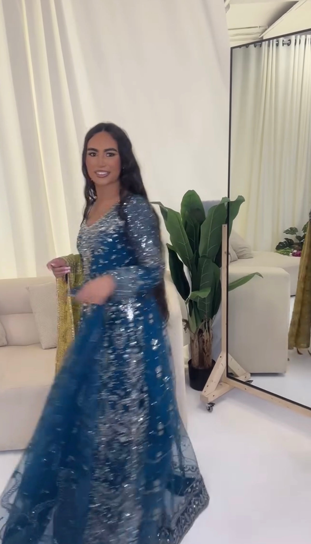 LIANA teal blue gown style