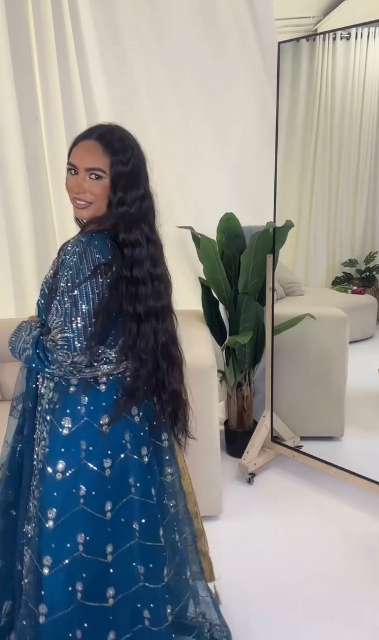 LIANA teal blue gown style