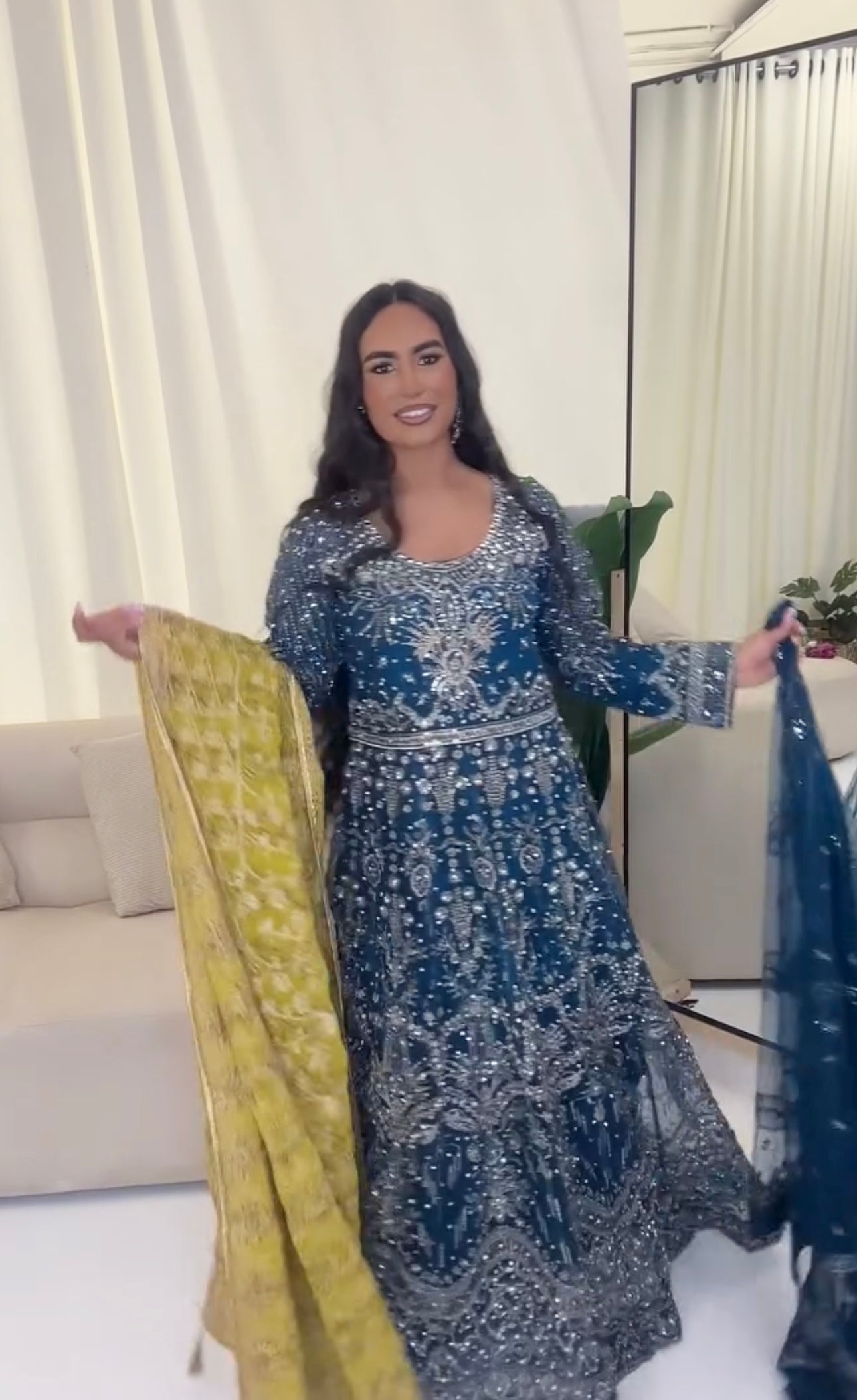 LIANA teal blue gown style