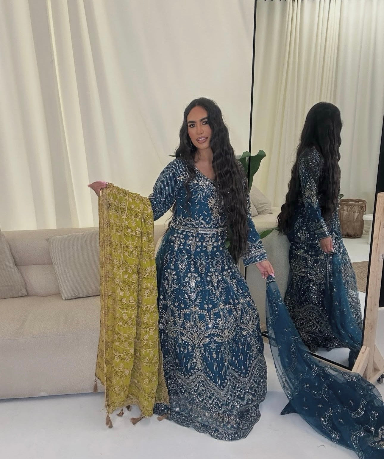 LIANA teal blue gown style