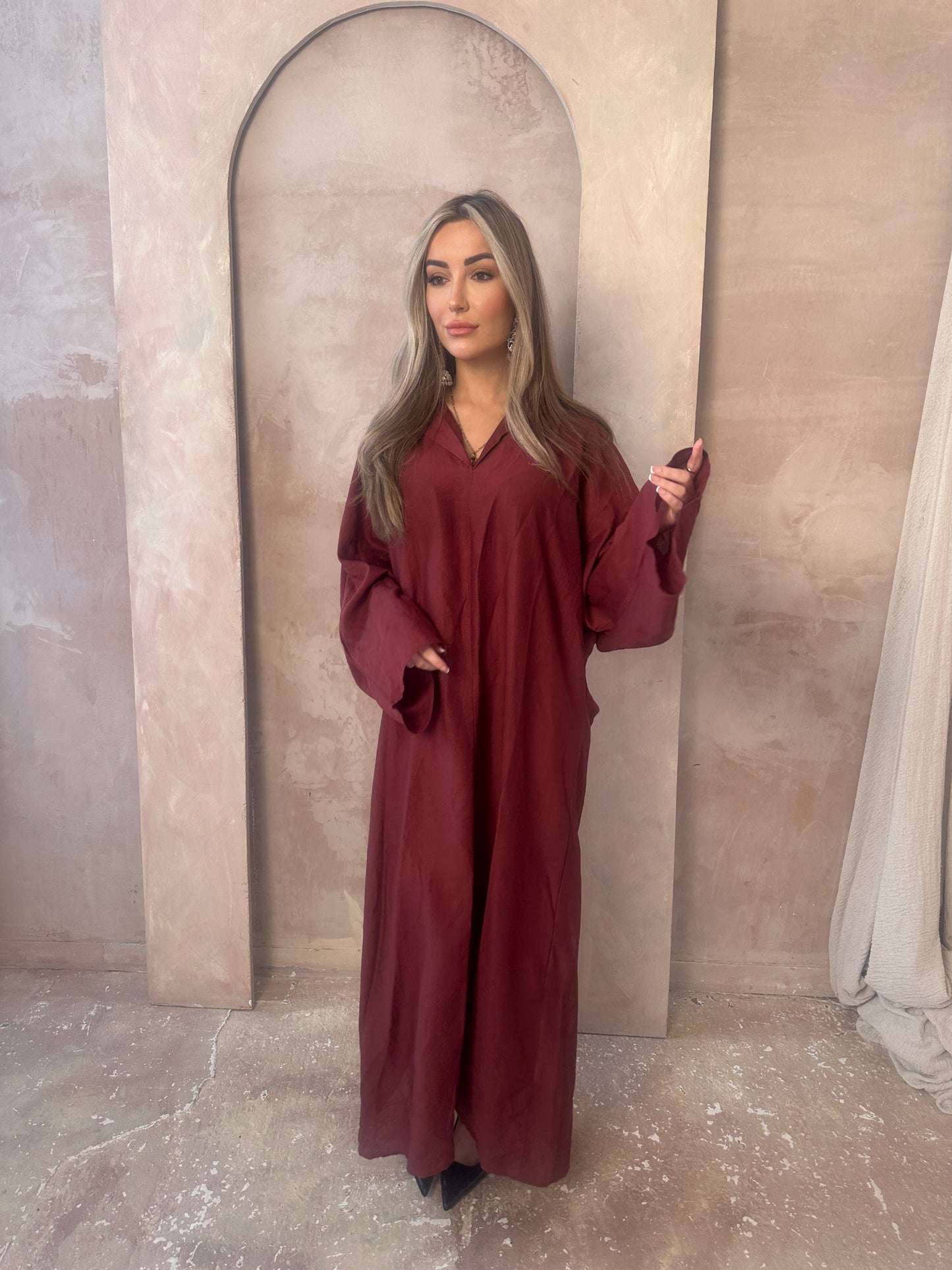 LANA burgundy kaftan