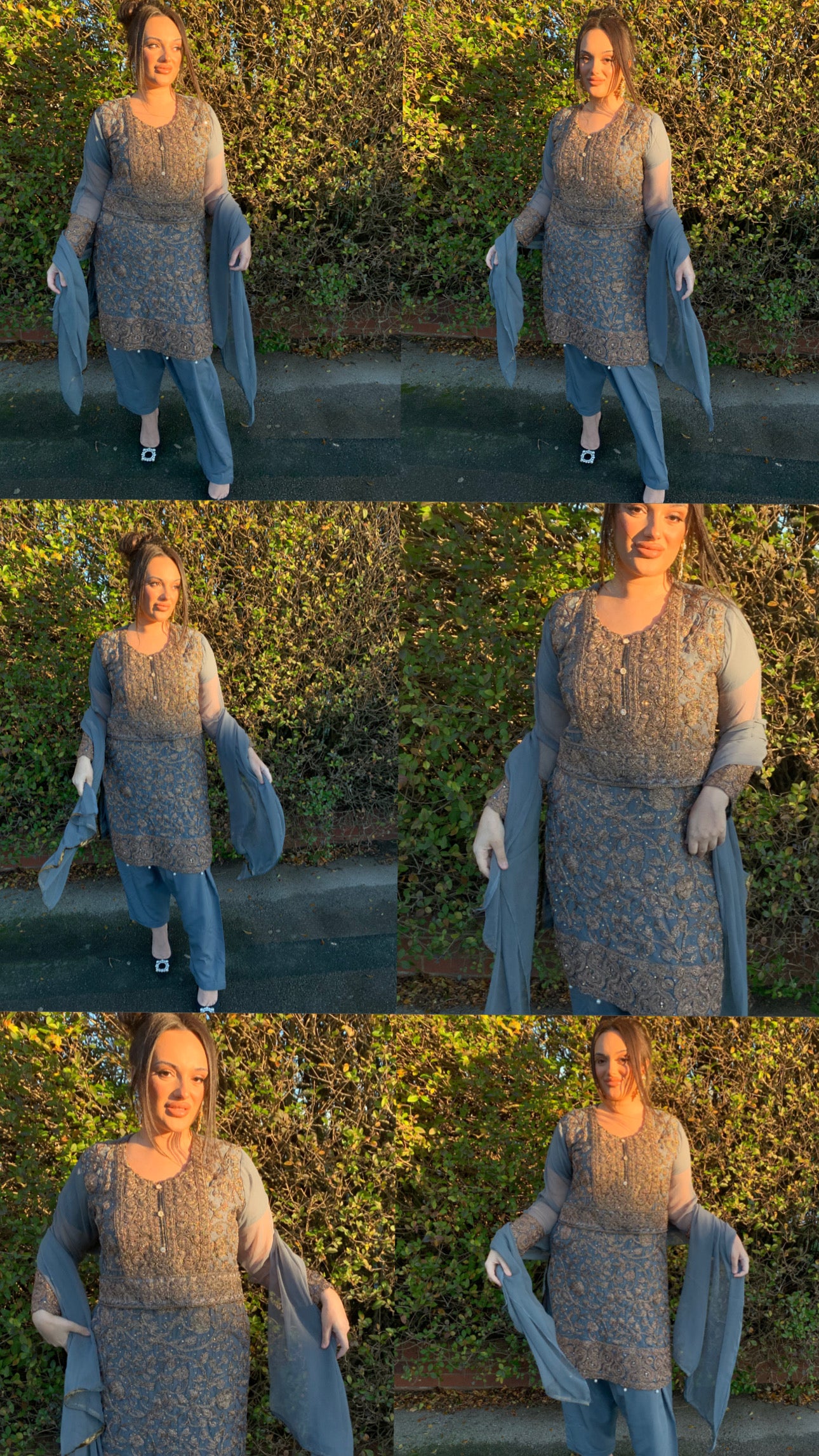 ARIA grey and bronze gold style