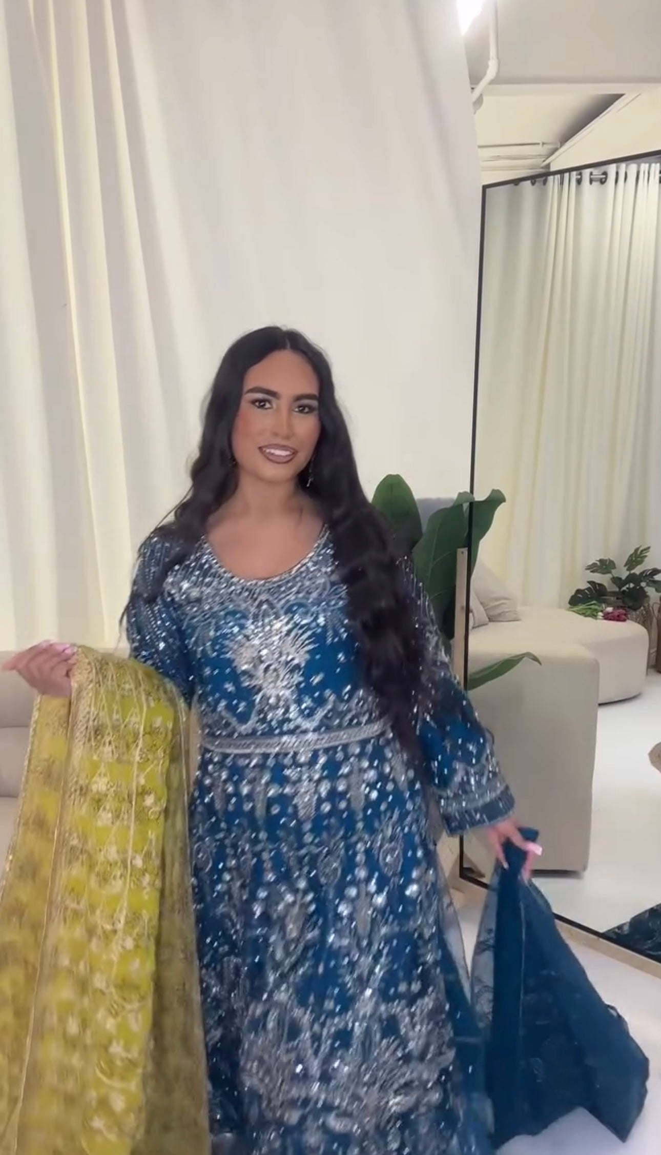 LIANA teal blue gown style