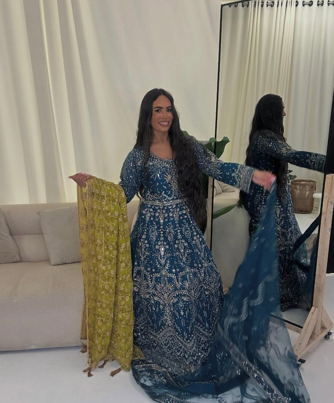 LIANA teal blue gown style