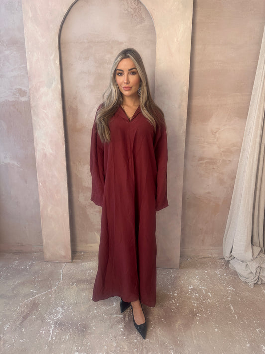 LANA burgundy kaftan