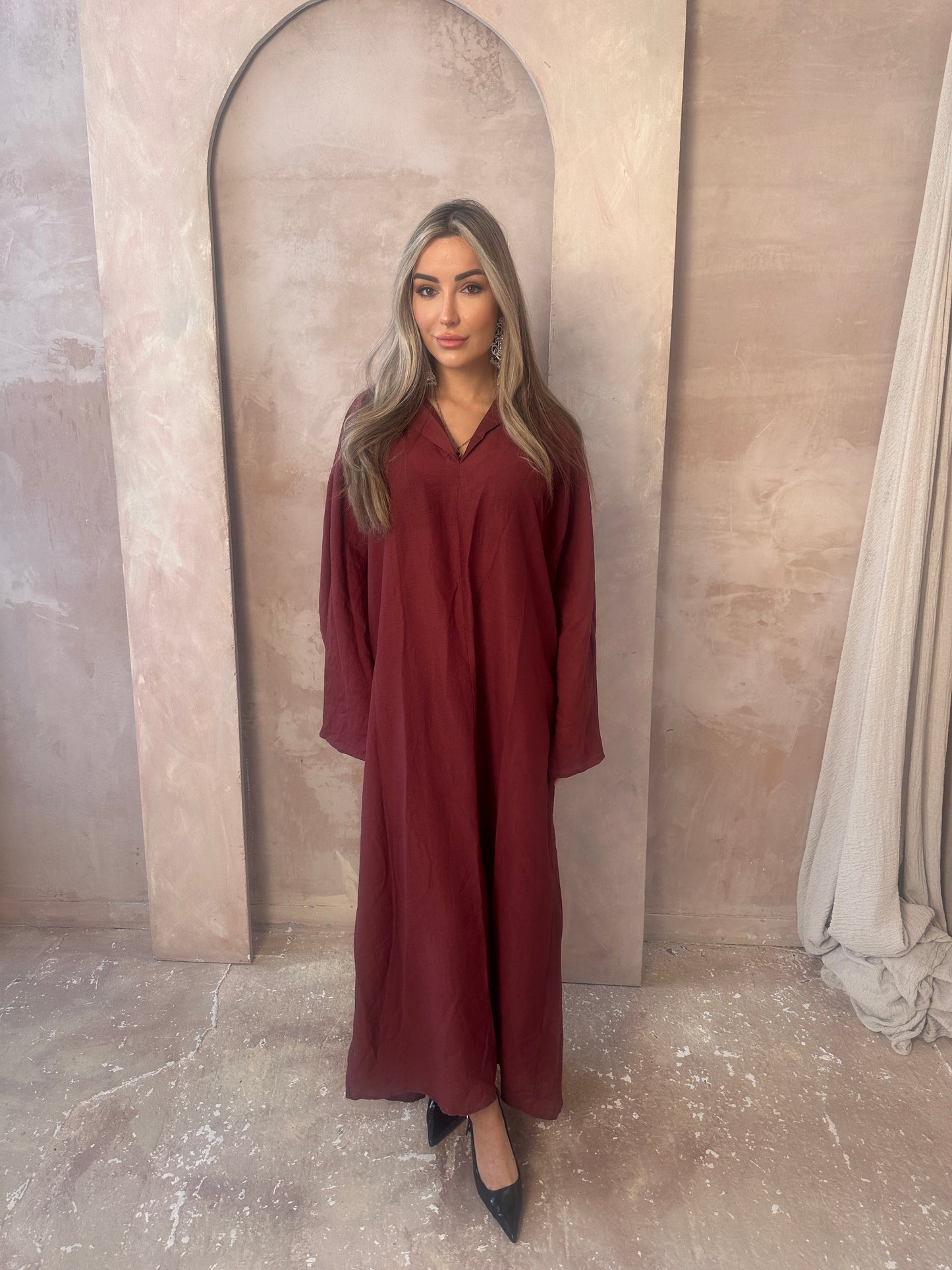 LANA burgundy kaftan