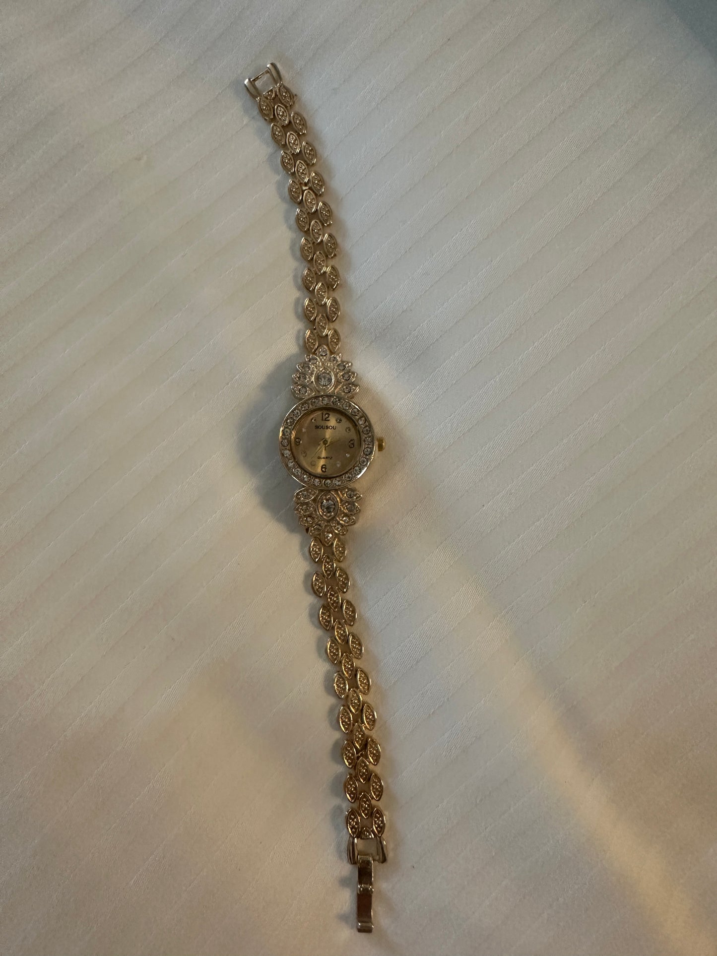 Gold strap watch