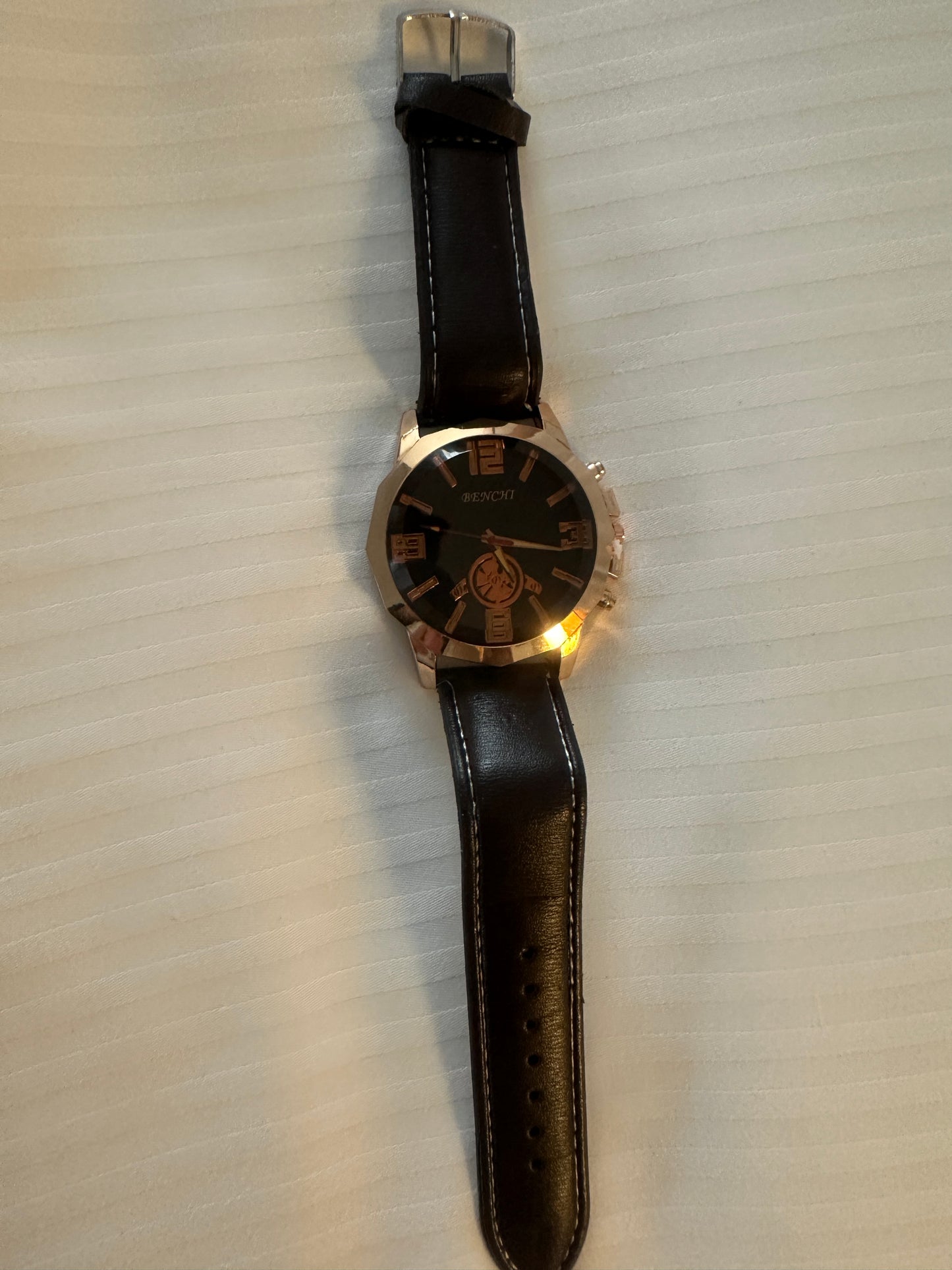 Brown strap watch