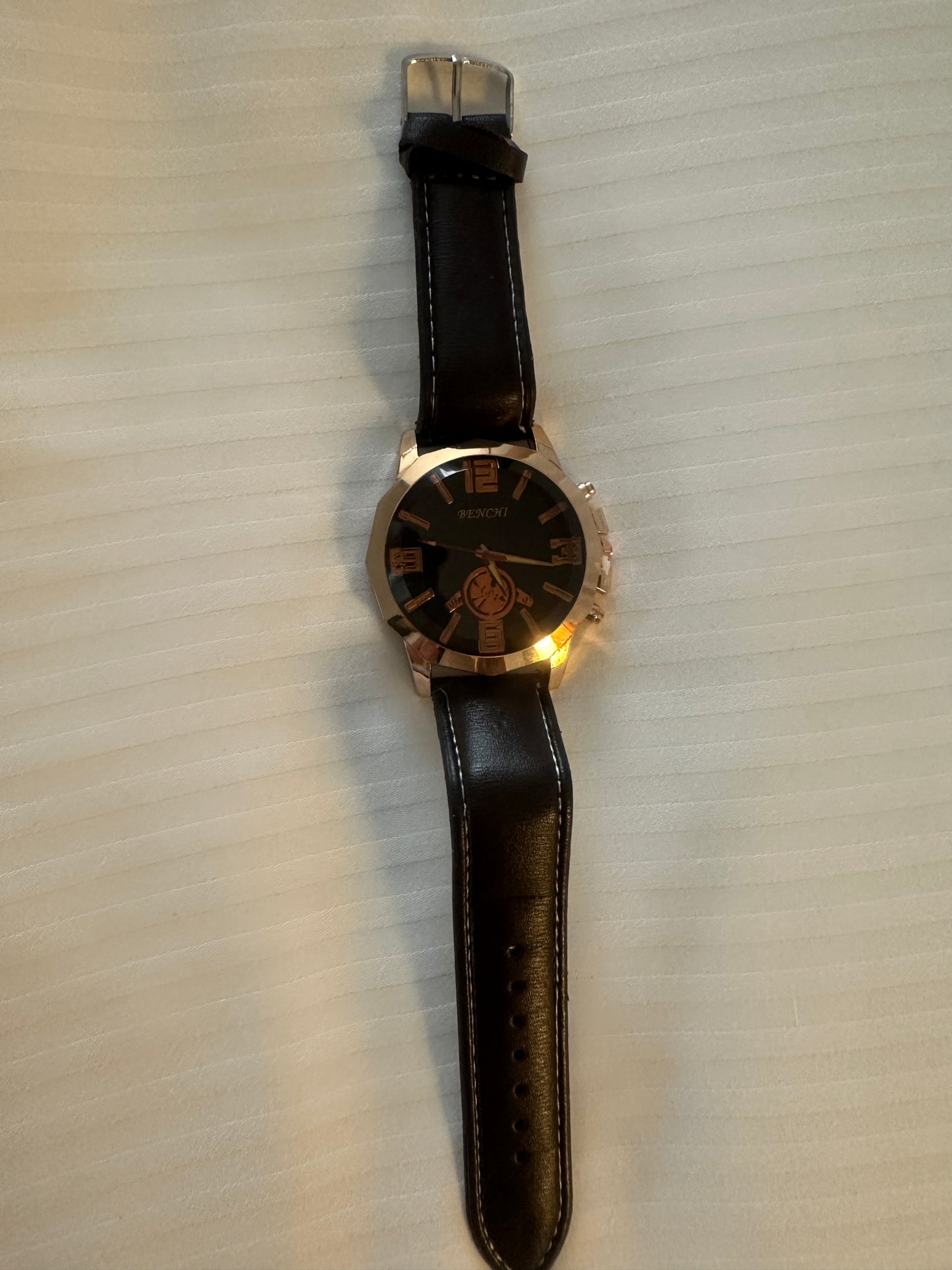Brown strap watch