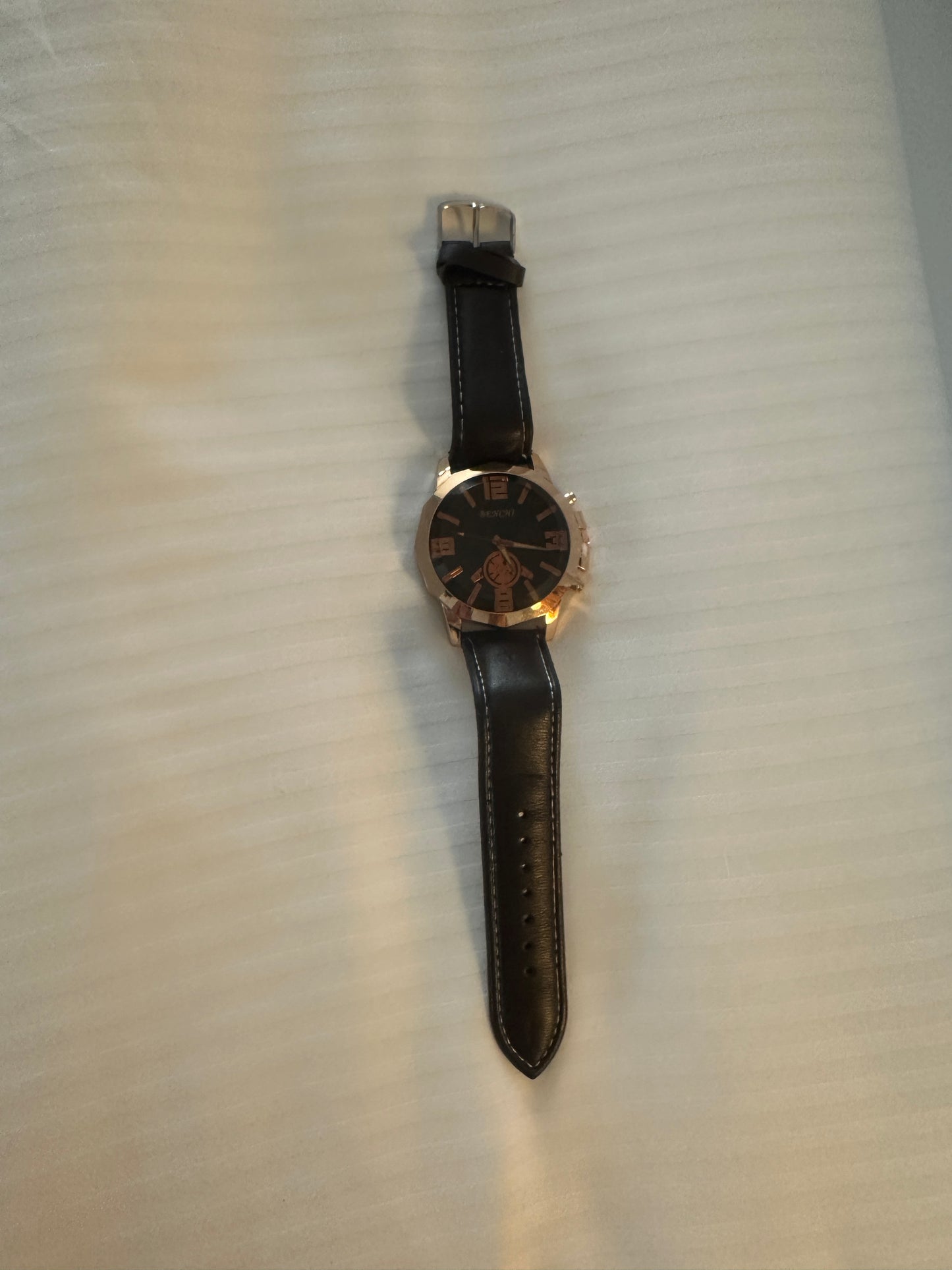 Brown strap watch