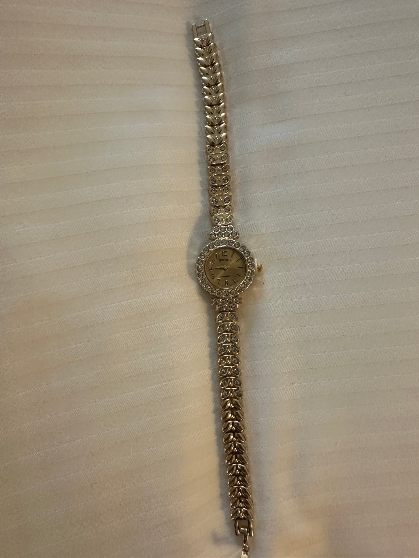 Gold strap watch